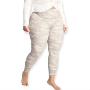 Athleta 2X Elation Camo 7/8 Tight Taupe Gray High Rise Leggings NWT